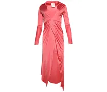 Drapiertes Midikleid - Rosa