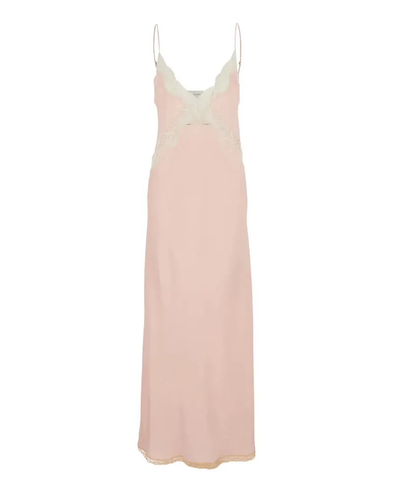 forte_forte lace-trim sleeveless maxi dress - Rosa Rosa