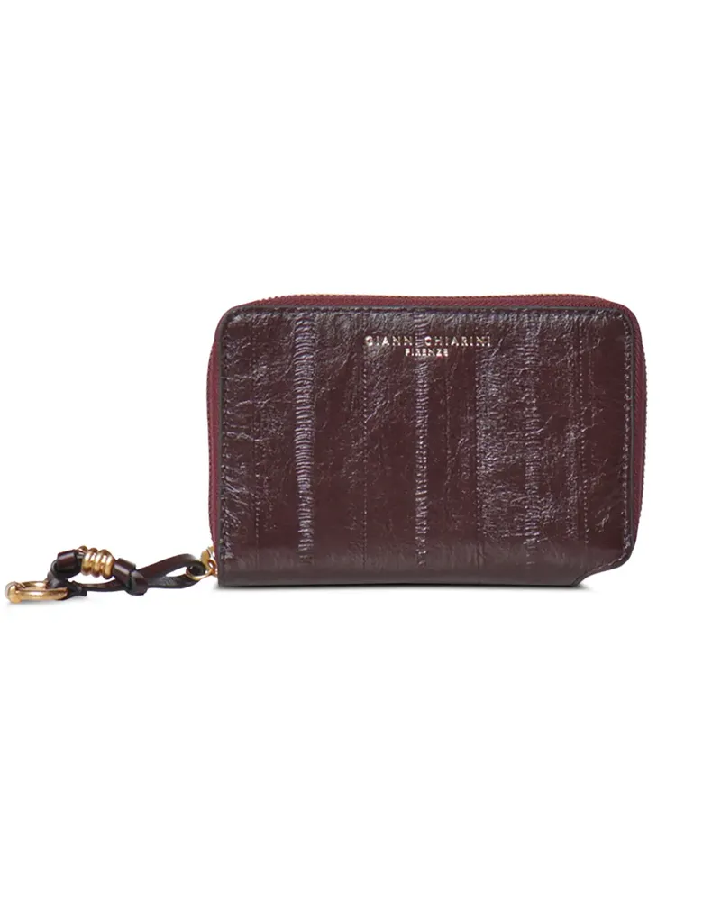 Gianni Chiarini EEL Portemonnaie mit Knitteroptik - Rot Rot