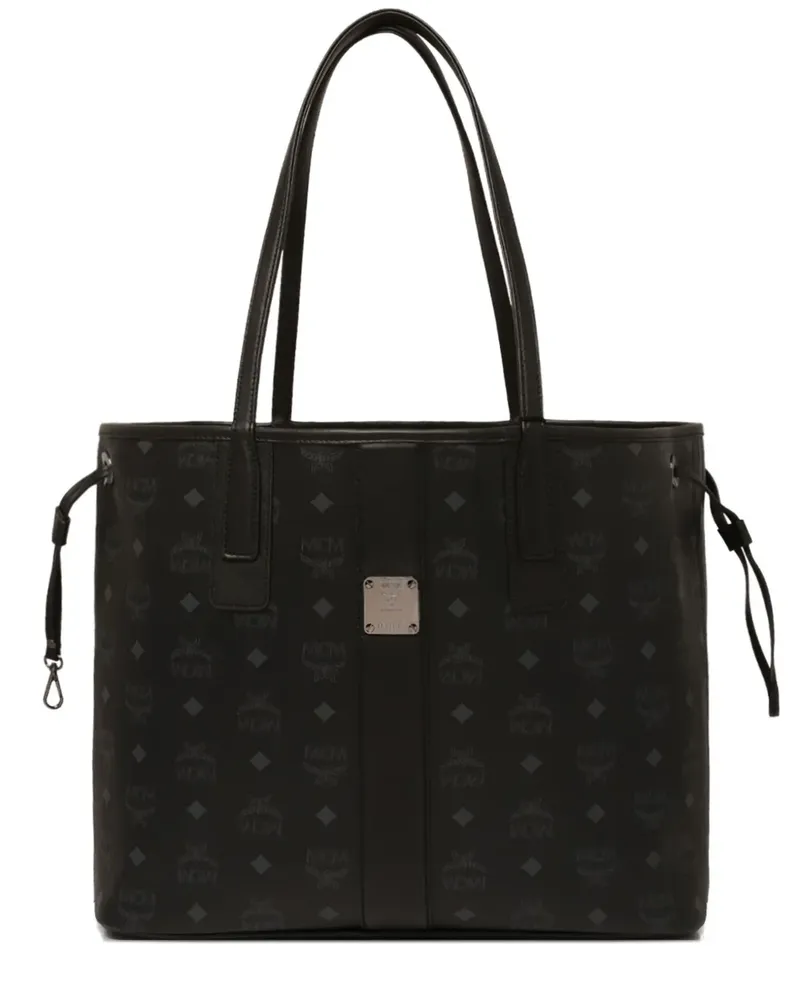 MCM Shopper mit Monogramm - Schwarz Schwarz