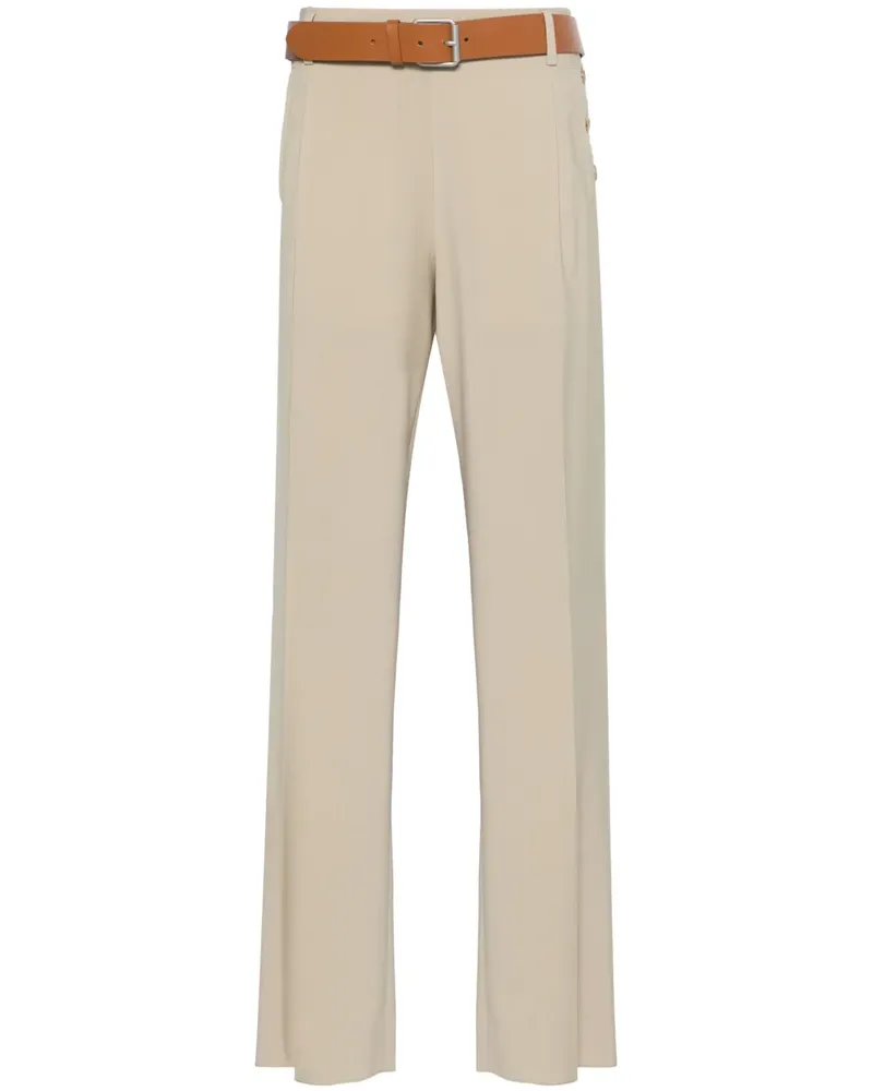 Moschino Straight-Leg-Hose mit Gürtel - Nude Nude