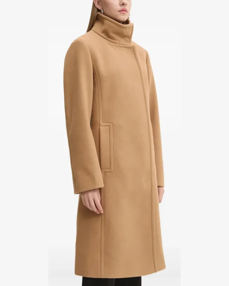 HUGO BOSS Mantel mit Stehkragen - Braun Braun