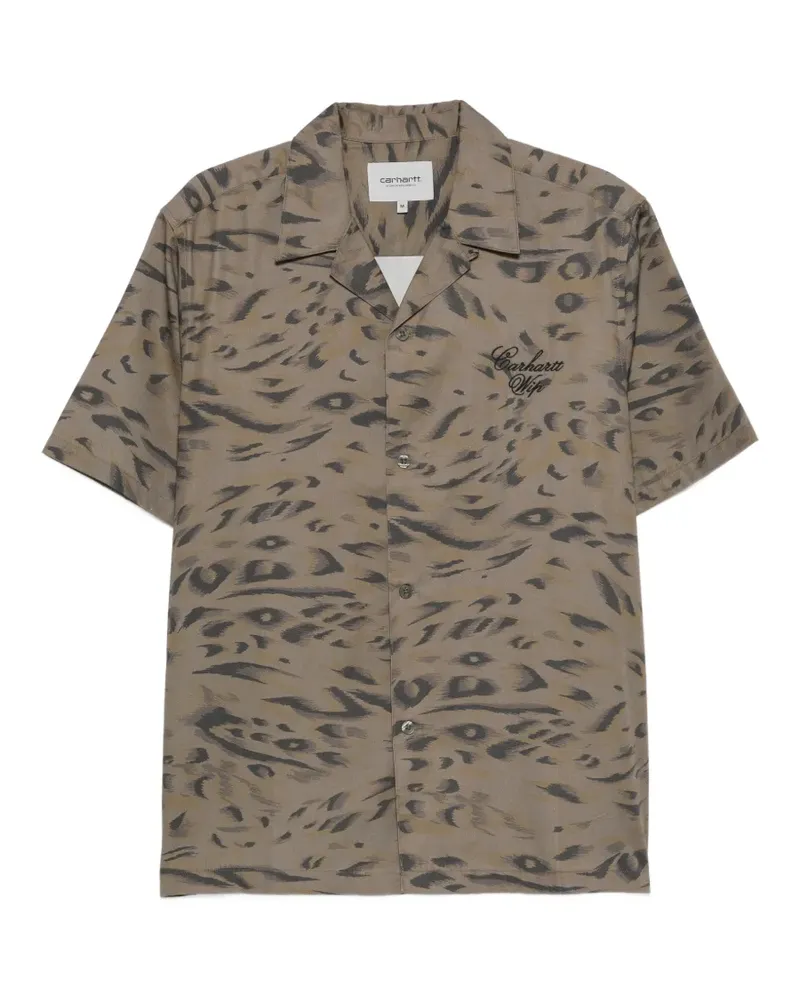 Carhartt WIP Travon embroidered-logo shirt - Grün Grün