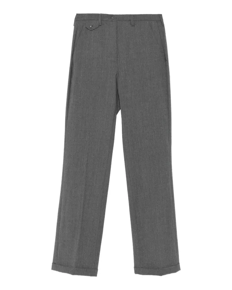 Seventy Gerade Hose mit Knopfdetail - Grau Grau