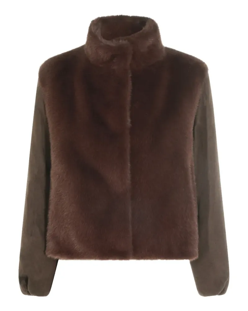 Herno faux-fur panelled jacket - Braun Braun