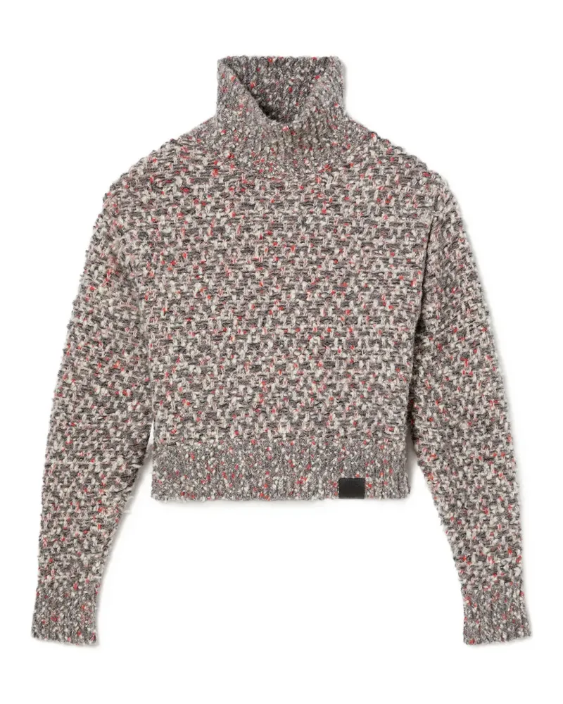 Stella McCartney Texturierter Strickpullover - Grau Grau