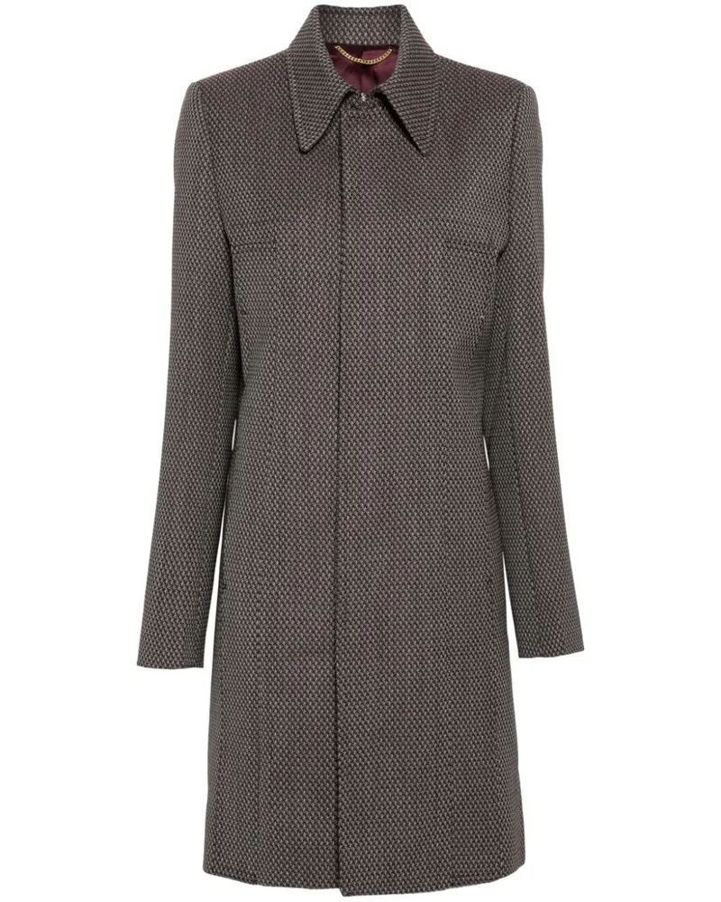 Victoria Beckham Mantel mit Jacquardmuster - Braun Braun