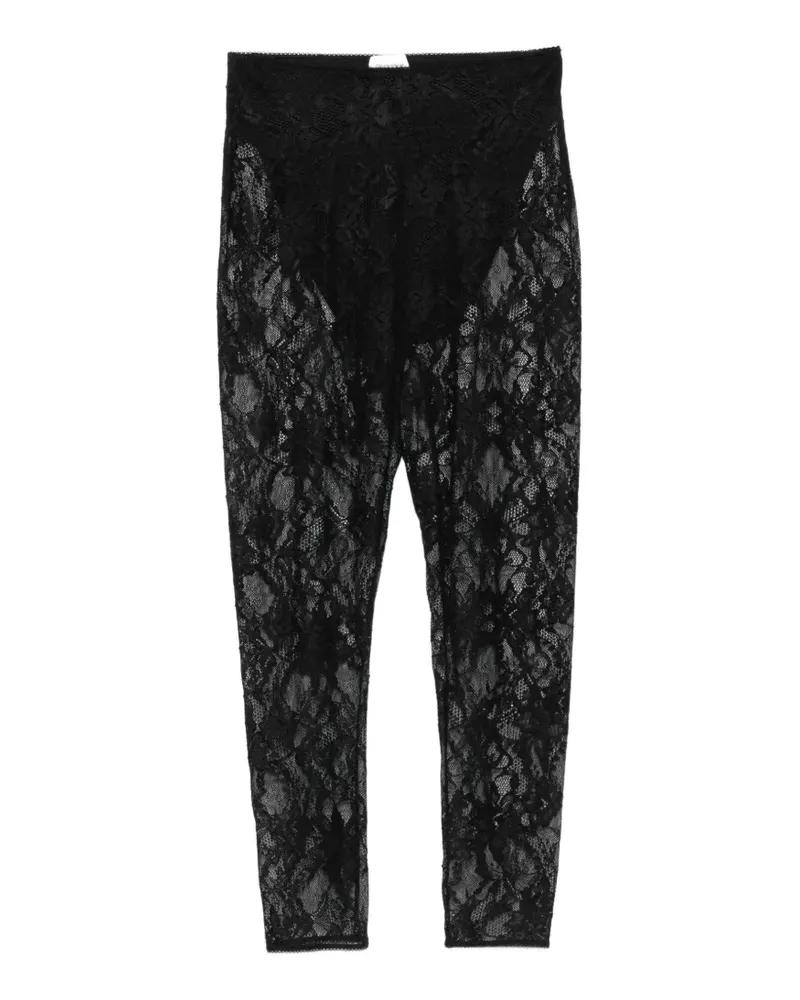 ANDAMANE Loli Cropped-Hose mit Spitzeneinsatz - Schwarz Schwarz