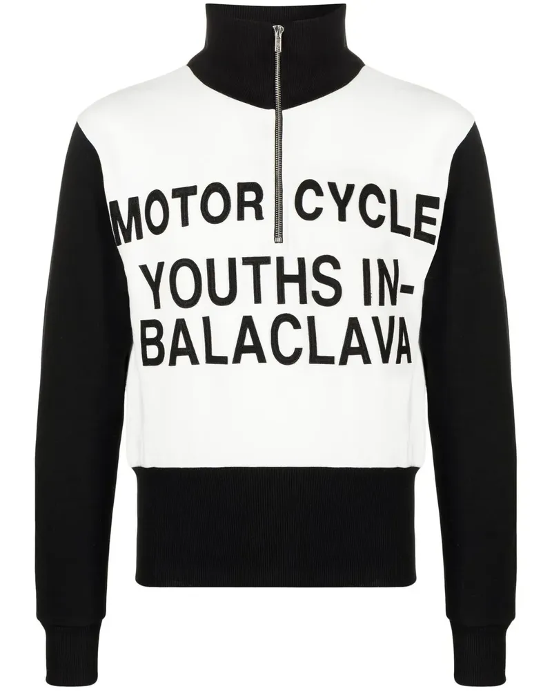 Youths In Balaclava Motor Cycle Pullover - Weiß Weiß