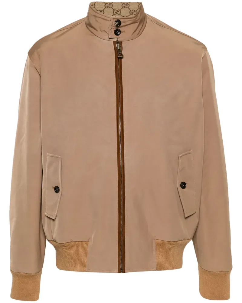 Gucci Wendbare Jacke aus GG Supreme-Canvas - Braun Braun