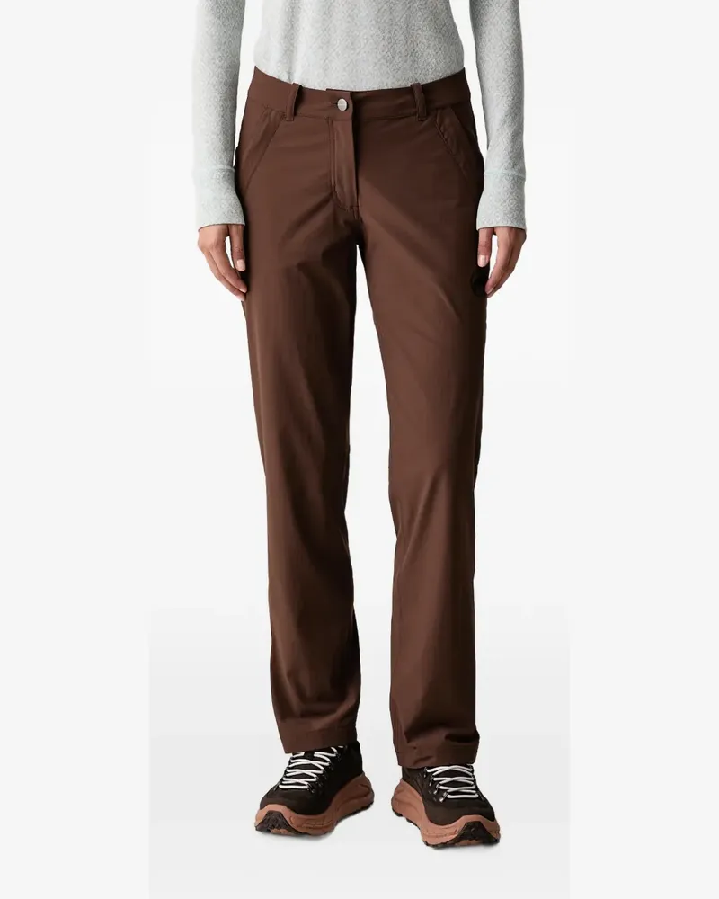 Mammut logo-print straight-leg trousers - Braun Braun