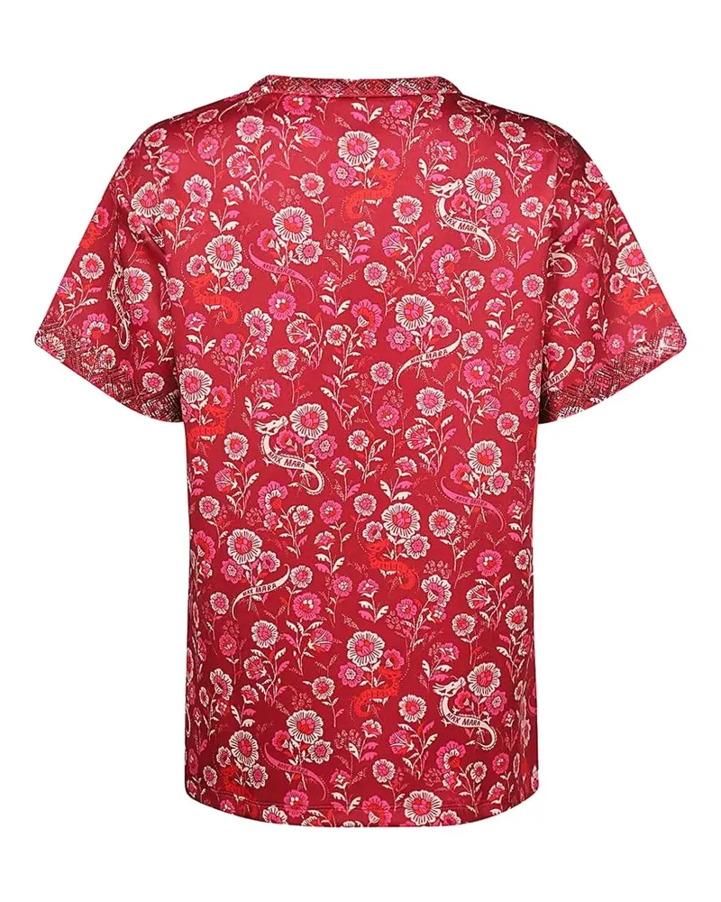 Max Mara T-Shirt mit Blumen-Print - Rot Rot