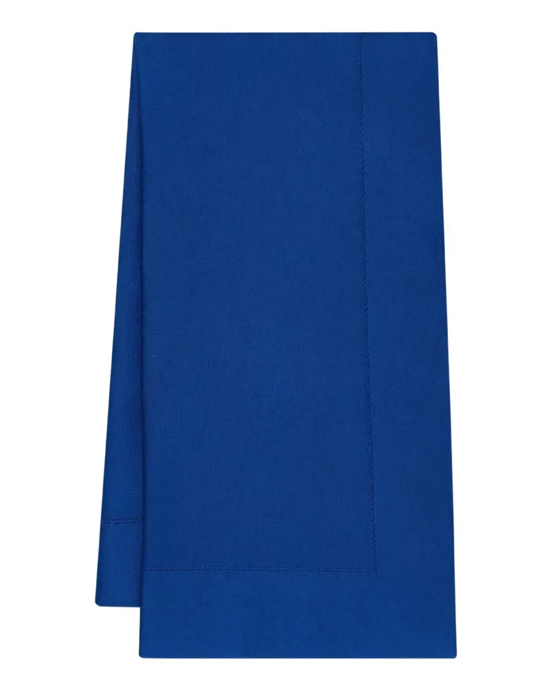 Oscar de la Renta Schal mit Ziernähten - Blau Blau