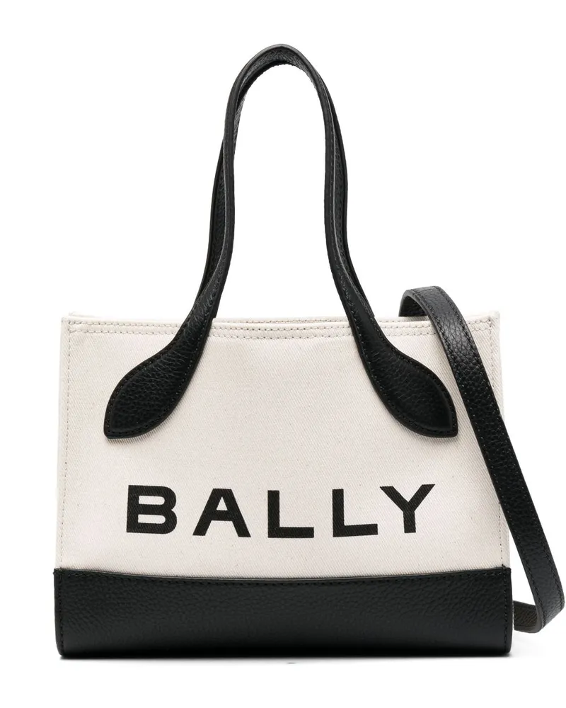 Bally Bar Keep On Handtasche mit Logo-Print - Nude Nude