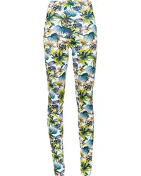 Amir Slama Leggings mit Print Weiß