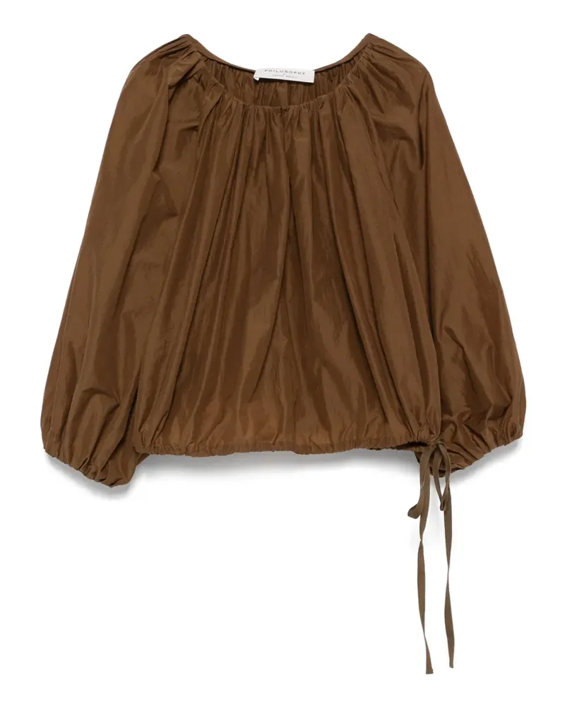 Philosophy Di Lorenzo Serafini Cropped-Bluse - Braun Braun