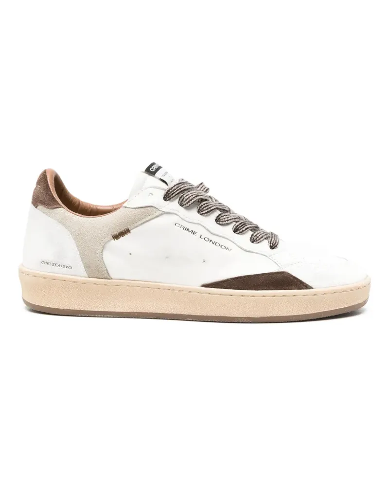 Crime Sneakers im Used-Look - Weiß Weiß