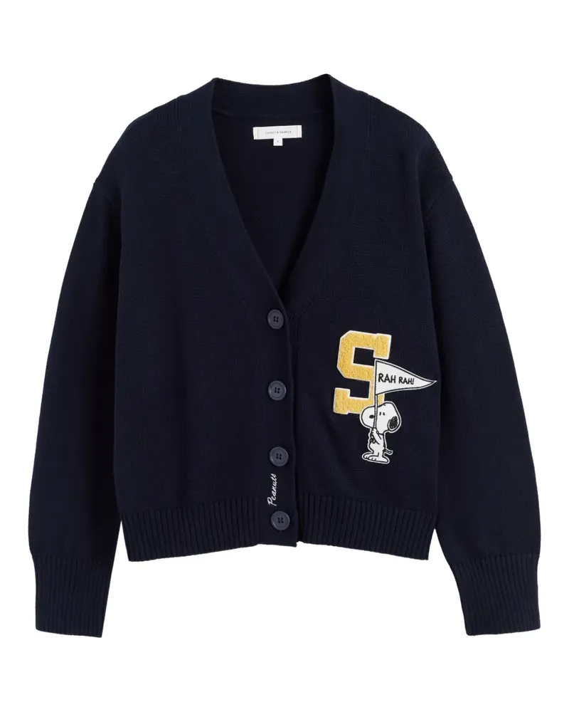 Chinti & Parker x Peanuts Snoopie Collegecardigan - Blau Blau