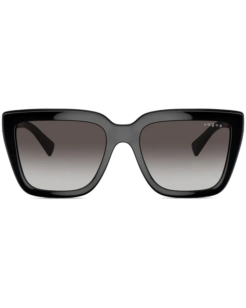 Vogue Sonnenbrille mit eckigem Gestell - Schwarz Schwarz