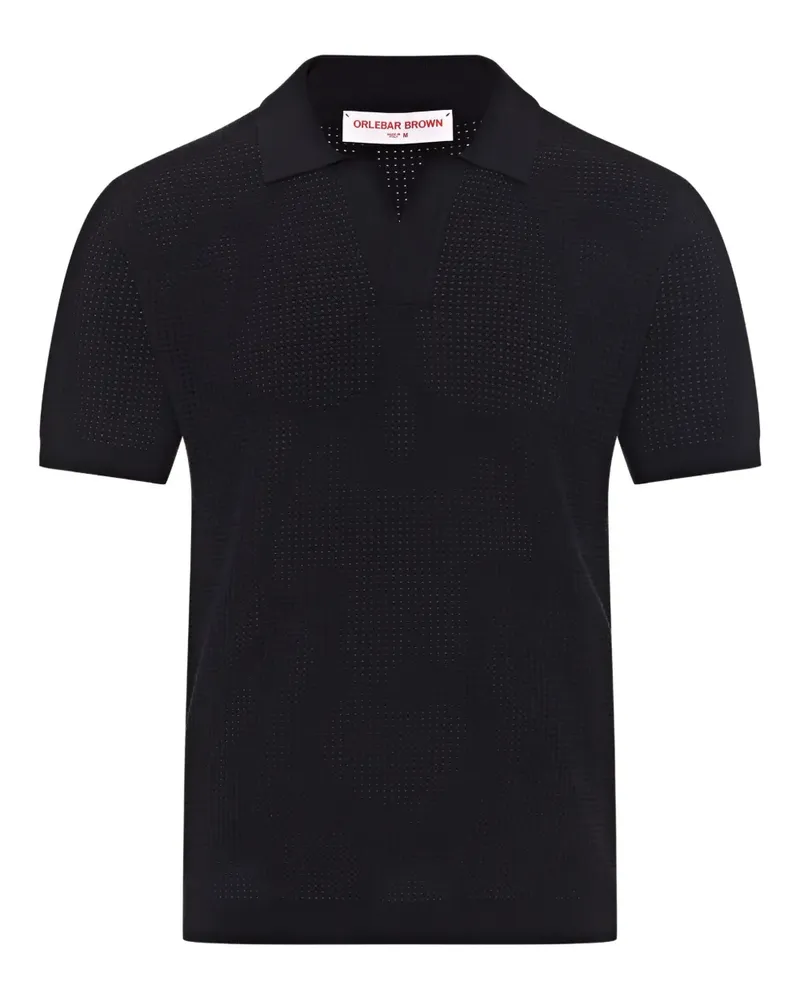 Orlebar Brown Poloshirt mit V-Ausschnitt - Blau Blau