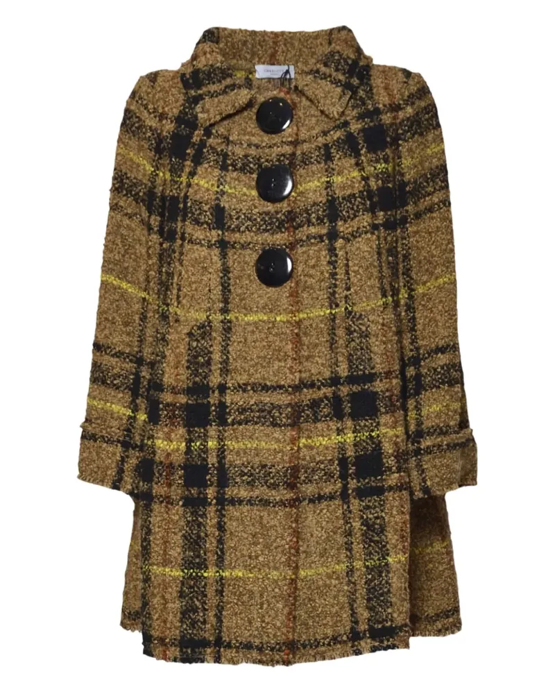 Charlott plaid button jacket - Braun Braun