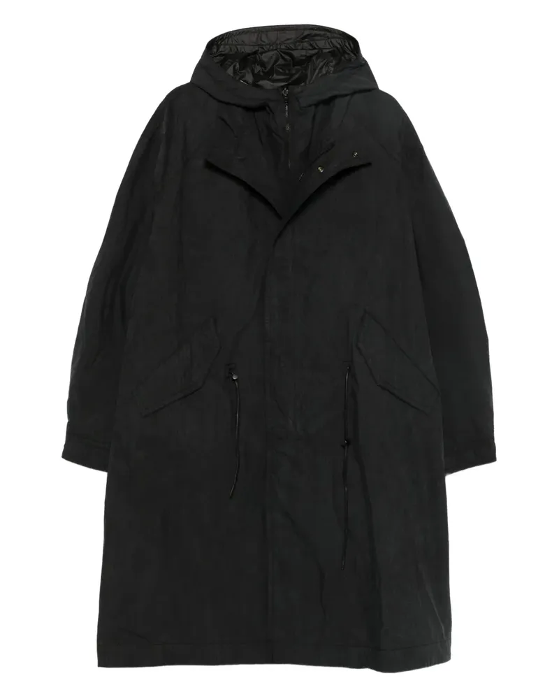 JUUN.J hooded coat - Schwarz Schwarz