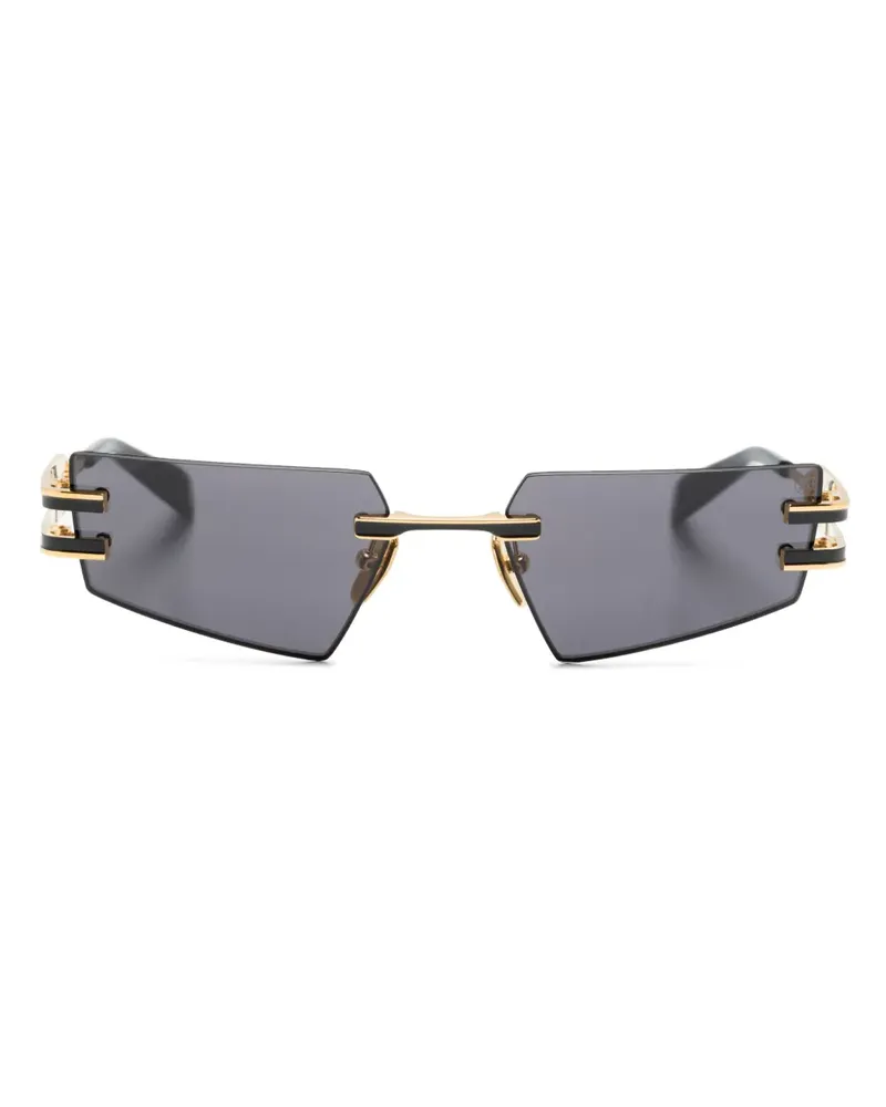 Balmain Rahmenlose Fixe Sonnenbrille - Gold Gold