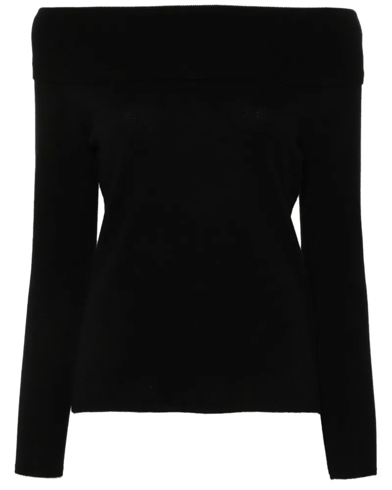 ALLUDE Schulterfreier Pullover - Schwarz Schwarz