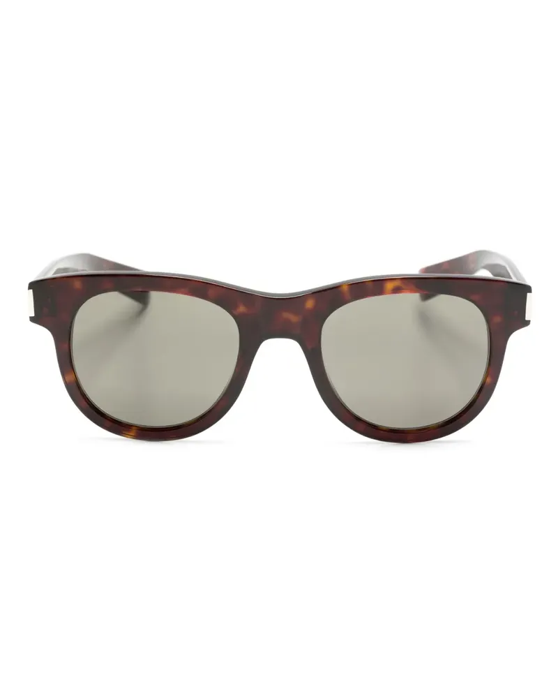 Saint Laurent SL 571 Sonnenbrille mit rundem Gestell - Braun Braun
