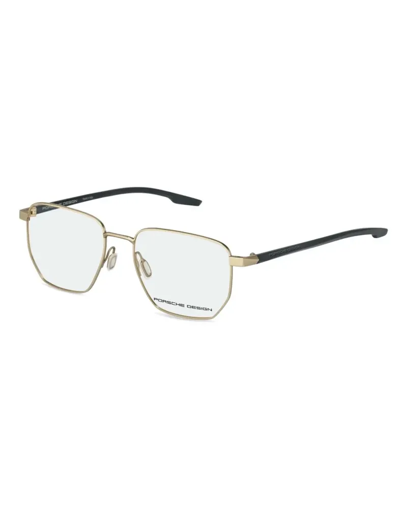 Porsche Design geometric-frame glasses - Gold Gold