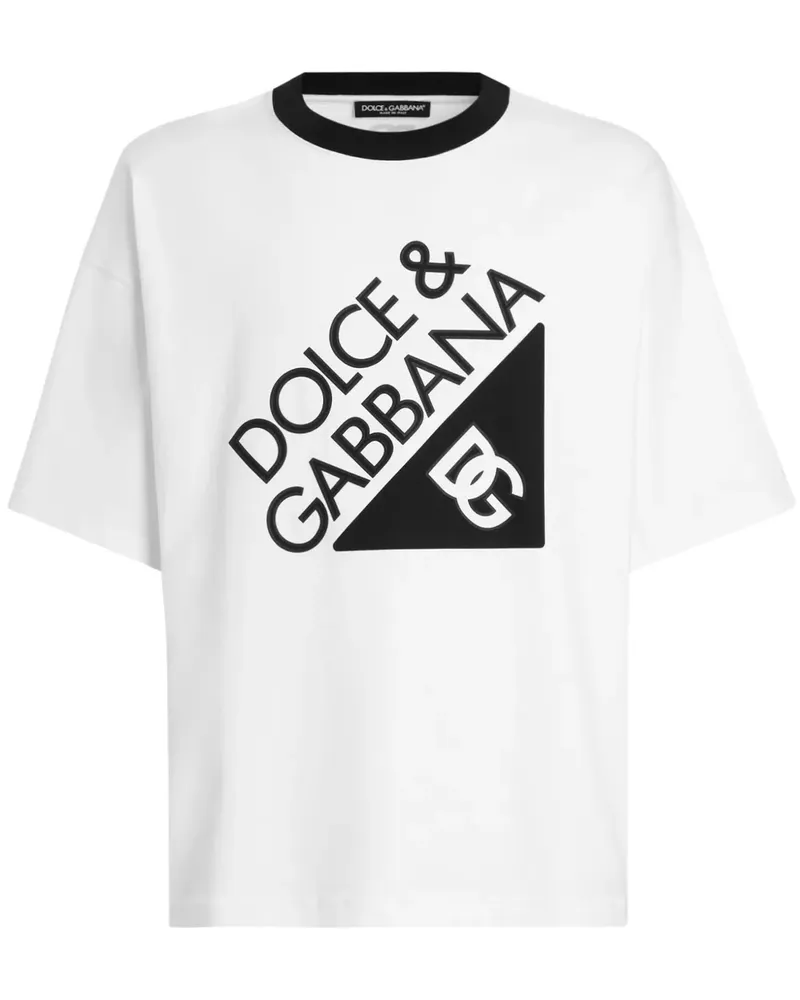 Dolce & Gabbana T-Shirt mit Logo-Print - Weiß Weiß