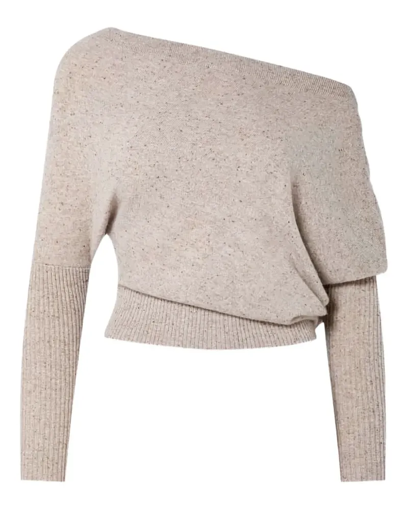 Altuzarra Gerippter One-Shoulder-Pullover - Nude Nude