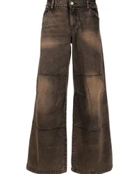 Aries Weite Jeans mit Acid-Wash-Effekt Orange