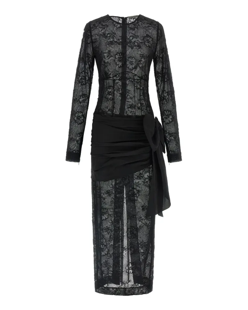 Alessandra Rich lace bow dress - Schwarz Schwarz