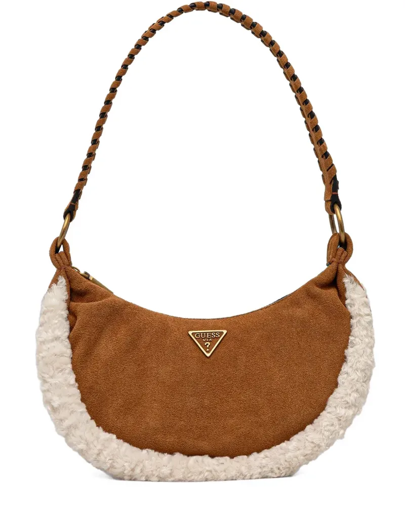 Guess Amita suede tote bag - Braun Braun