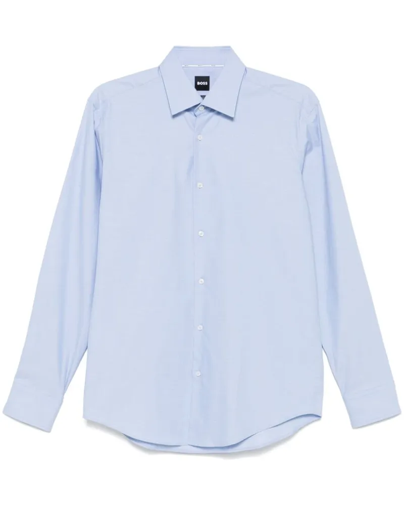 HUGO BOSS Klassisches Twill-Hemd - Blau Blau