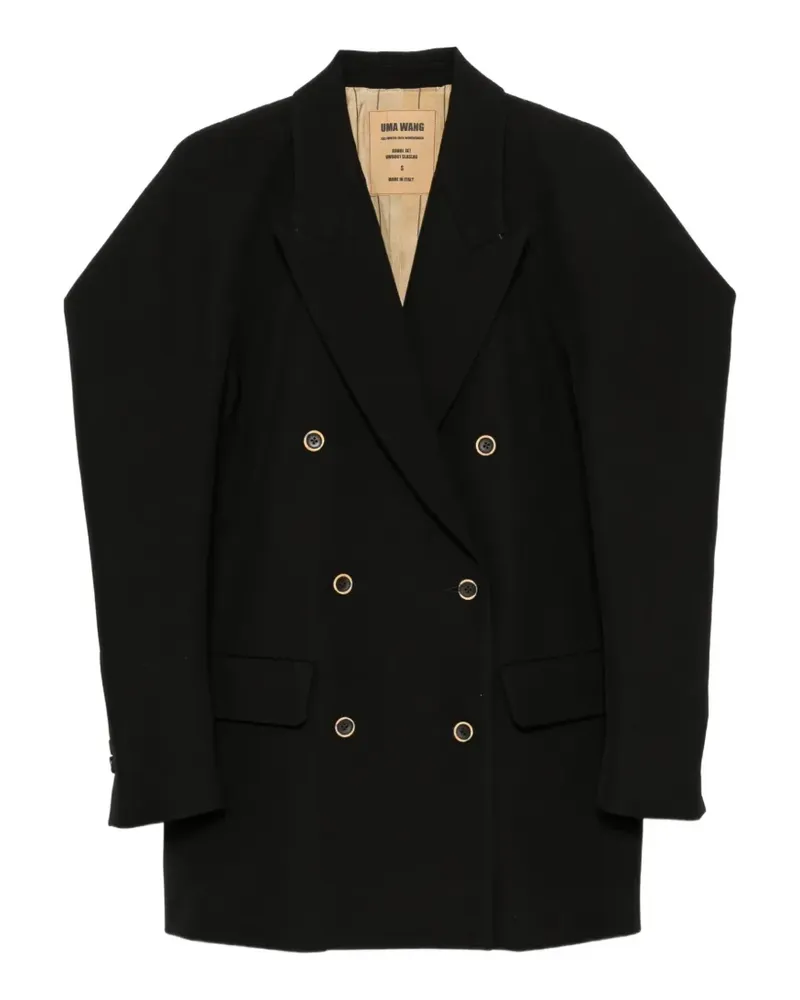 Uma Wang Kobbl double-breasted sculptural-sleeve jacket - Schwarz Schwarz