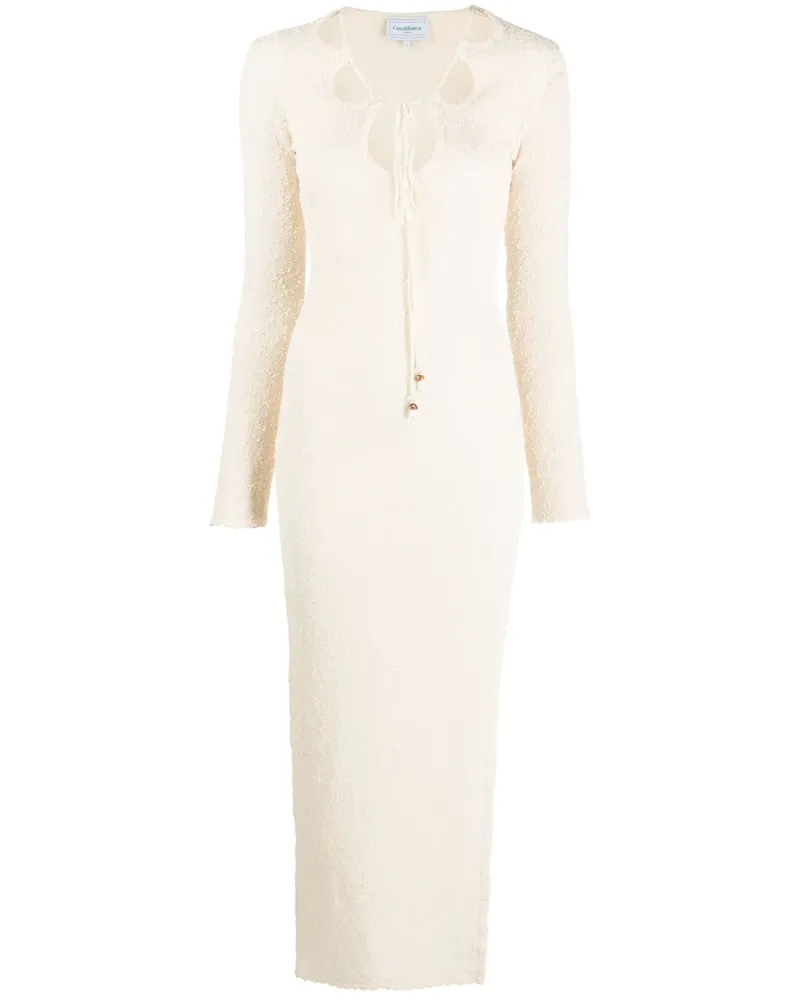 Casablanca Paris Boucle-Kleid mit Cut-Out - Nude Nude