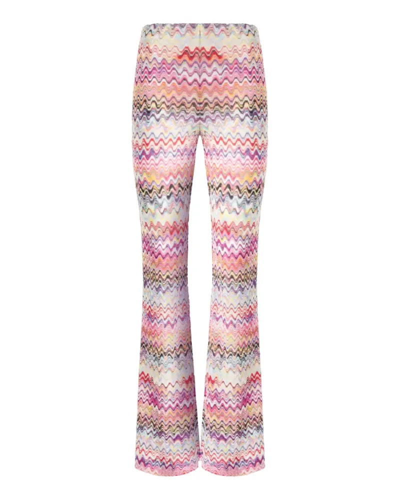 Missoni zigzag-knit flared trousers - Mehrfarbig Mehrfarbig