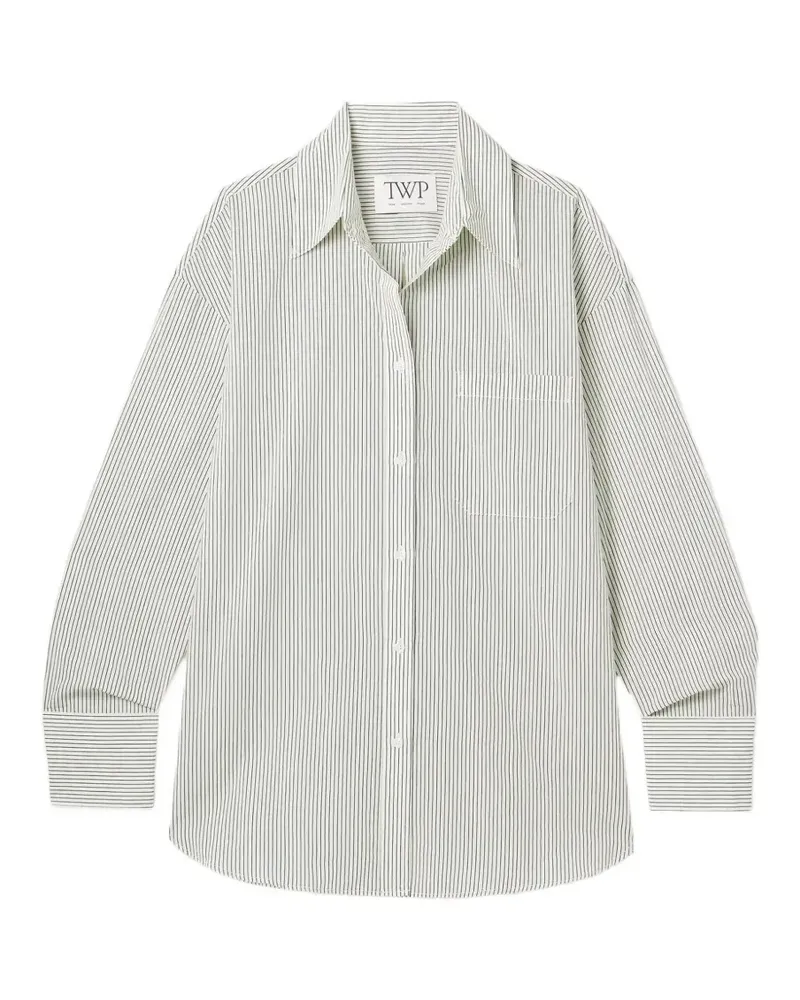 TWP Big Joe striped shirt - Nude Nude