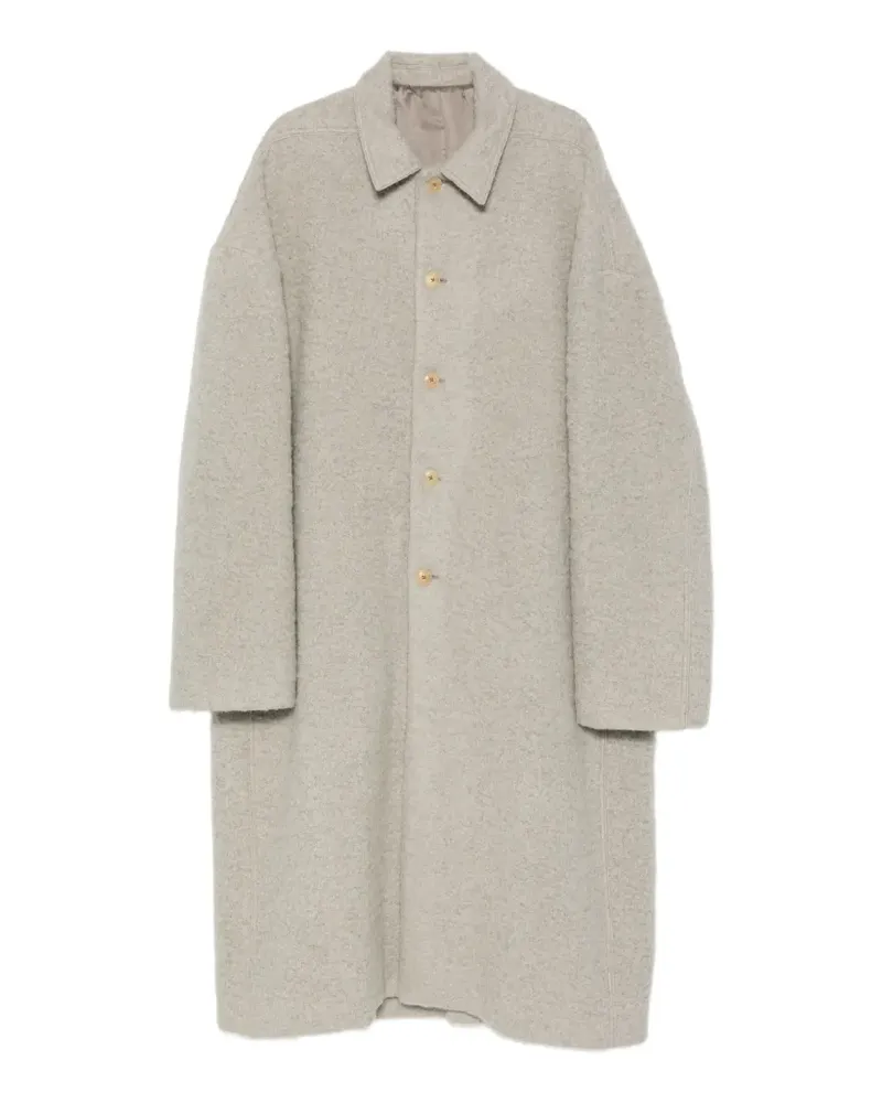 Rick Owens Brad button-up wool coat - Grau Grau