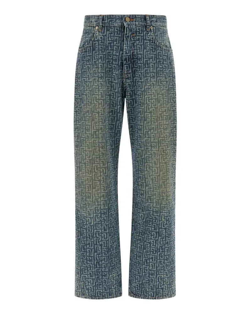 Balmain Jeans mit Stone-Wash-Effekt - Blau Blau