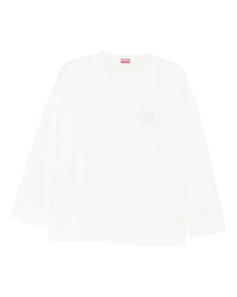 Kenzo Langarmshirt mit Logo-Stickerei - Weiß Weiß