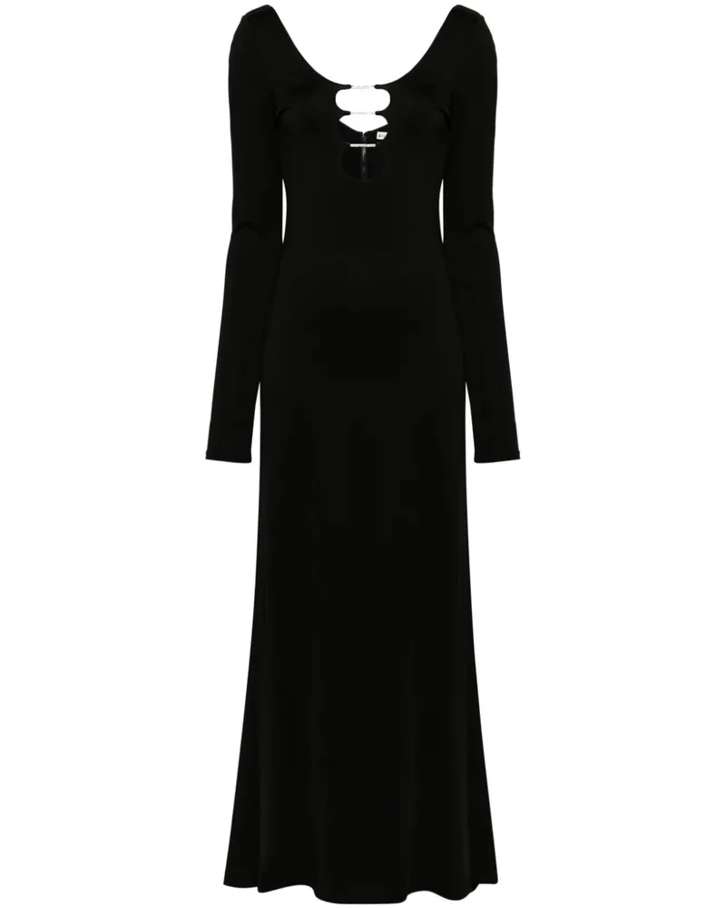 Alice + Olivia Kalena Maxikleid mit Cut-Out - Schwarz Schwarz