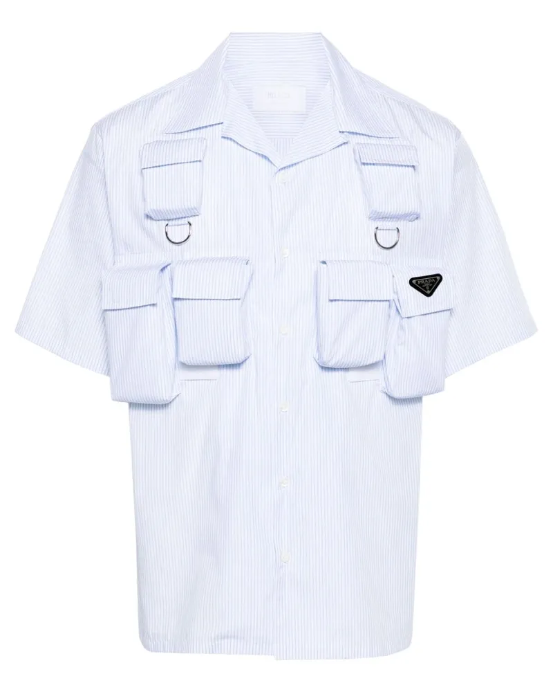 Prada Cargo-Hemd aus Baumwolle - Weiß Weiß