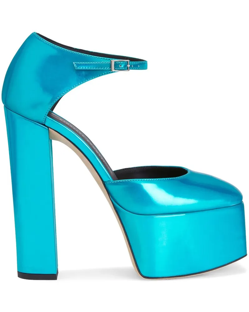 Giuseppe Zanotti Bebe Pumps mit Plateau 150mm - Blau Blau