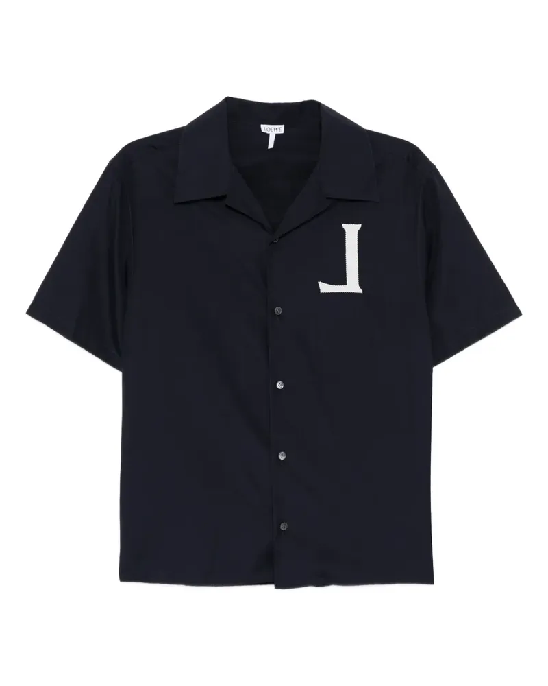 Loewe Hemd mit Logo-Stickerei - Blau Blau