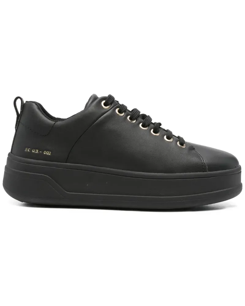 Geox Spherica Ecub Plateau-Sneakers - Schwarz Schwarz