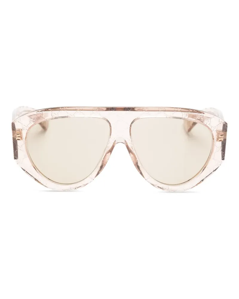 Gucci Gemusterte Sonnenbrille - Nude Nude