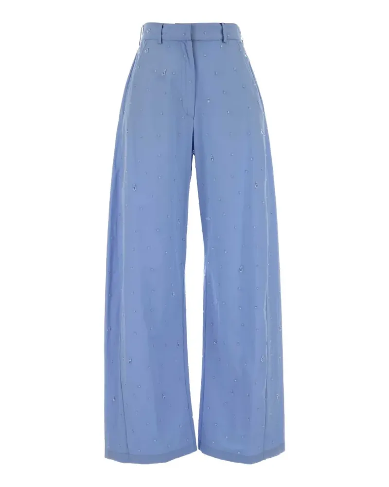 Giuseppe di Morabito Weite Popeline-Hose - Blau Blau